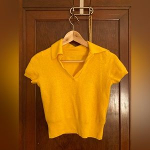 Fuzzy Mango crop top, S